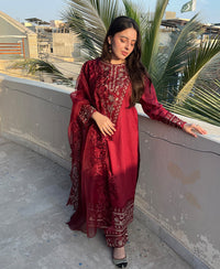 Gul-e-Bahar - 3 Piece Embroidered Cotton Suit