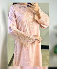 Beige Glaze - 3 Piece Embroidered Cotton Suit
