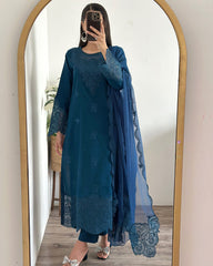 Mystic Glaze - 3 Piece Embroidered lawn Cotton Suit