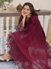 Gul-e-Bahar - 3 Piece Embroidered lawn Cotton Suit