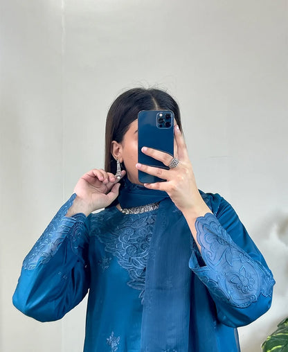 Mystic Glaze - 3 Piece Embroidered Lawn Cotton Suit